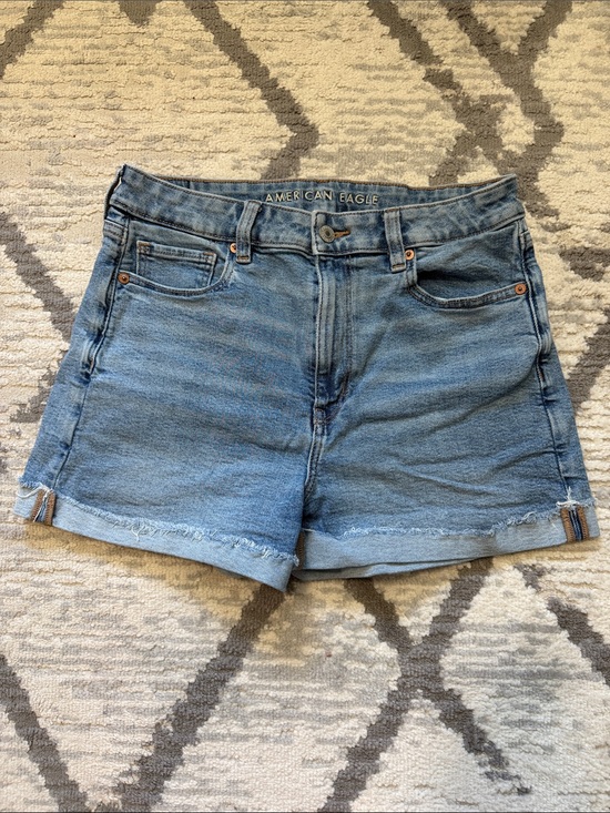 American Eagle Outfitters Pants - AE Light Blue High-Rise Stretch Jean Shorts size 10